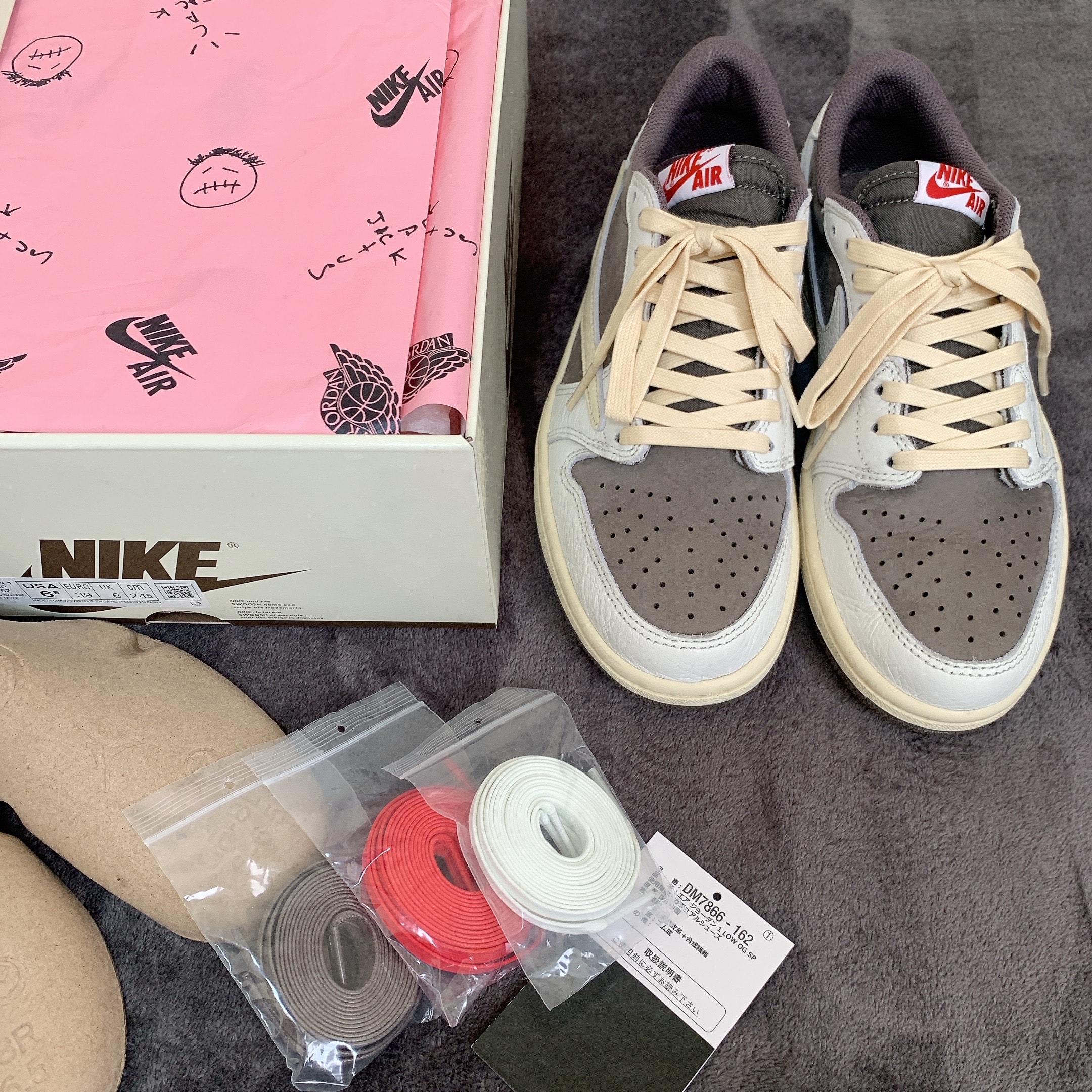 Travis Scott × Nike Air Jordan 1 Low OG SP "Reverse Mocha/Sail and Ridgerock"