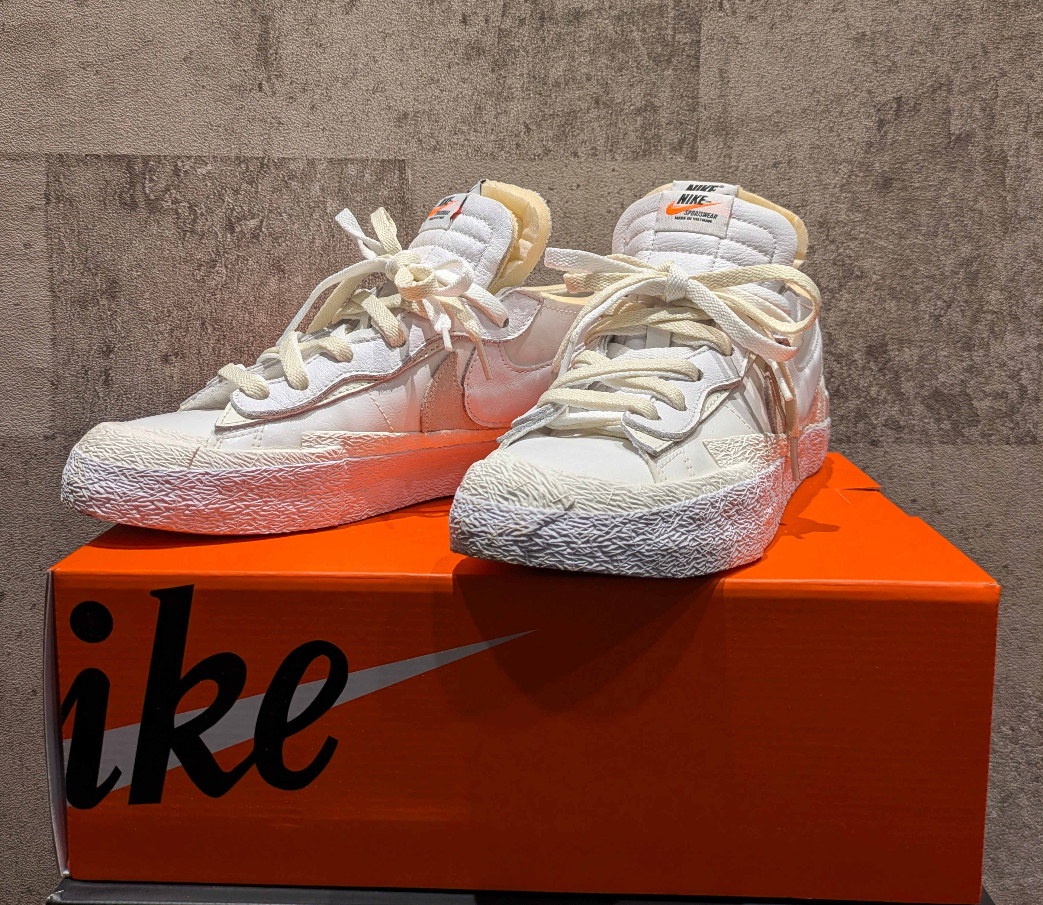 sacai × Nike Blazer Low "White Patent Leather"
