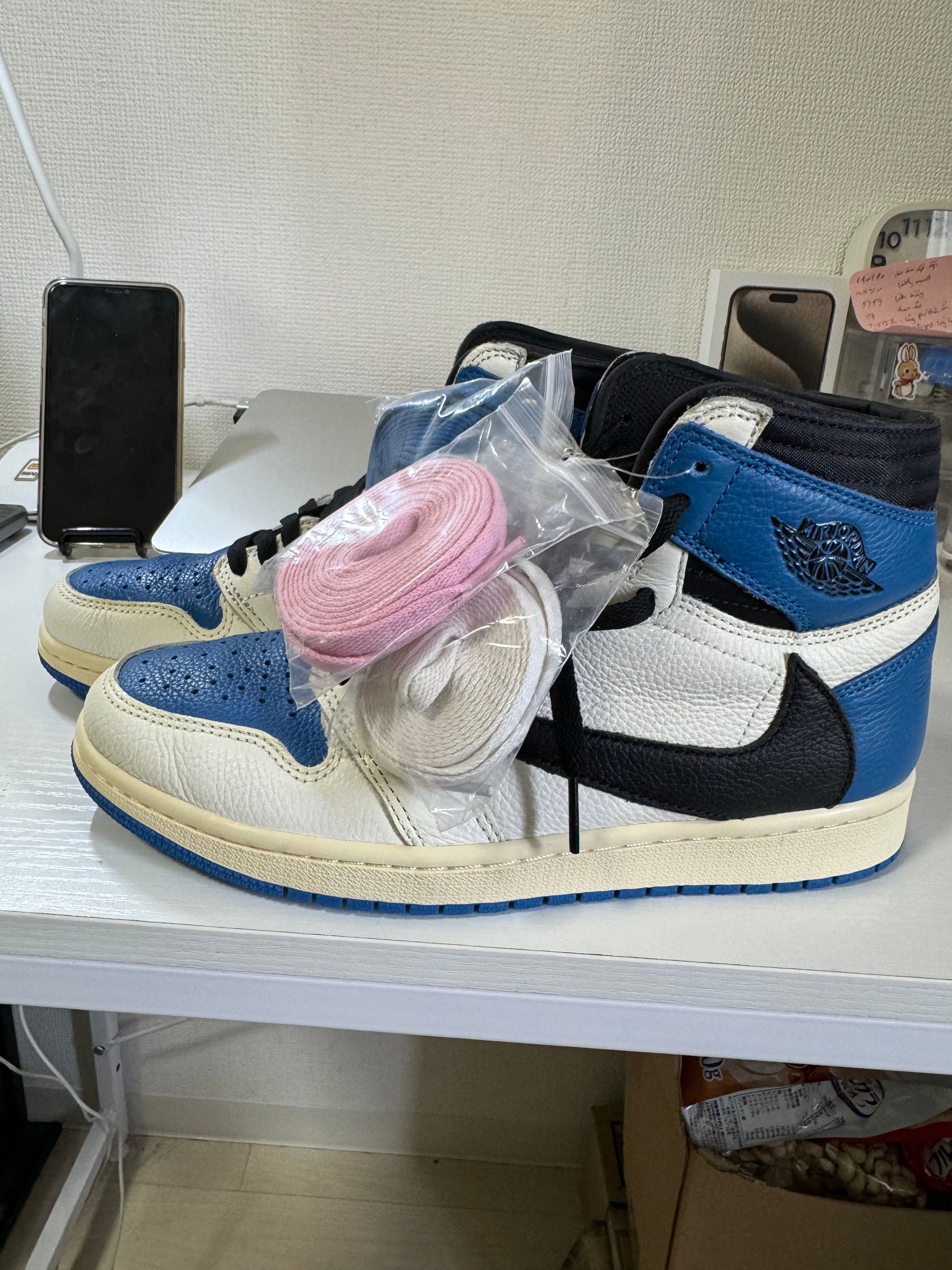 Travis Scott × fragment design × Nike Air Jordan 1 Retro High OG SP "Military Blue"