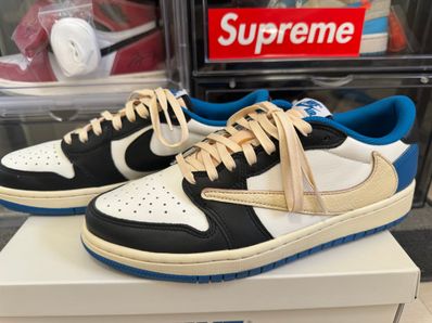 Travis Scott × fragment design × Nike Air Jordan 1 Low OG SP "Military Blue"