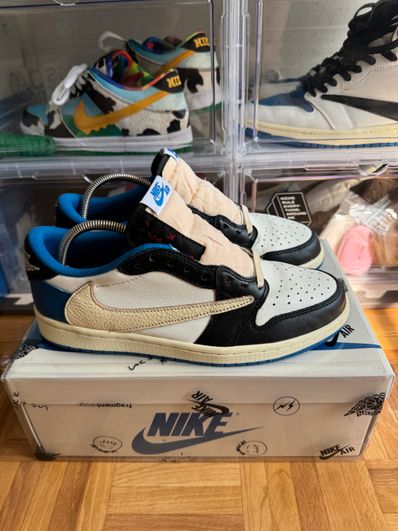 Travis Scott × fragment design × Nike Air Jordan 1 Low OG SP "Military Blue"