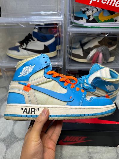 Off-White × Nike Air Jordan 1 High UNC "White/Dark Powder Blue"