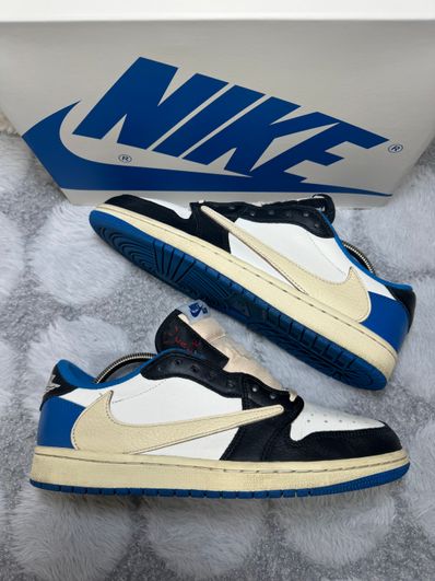 Travis Scott × fragment design × Nike Air Jordan 1 Low OG SP "Military Blue"