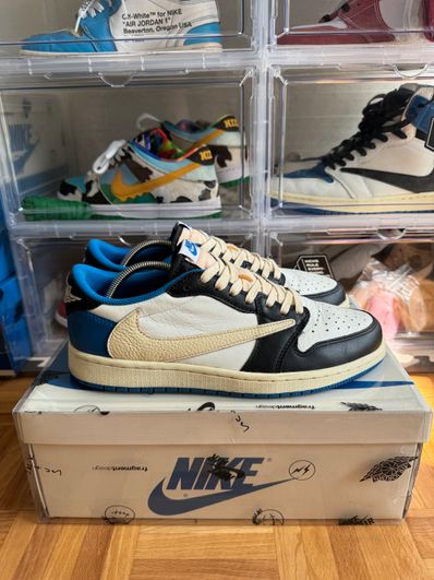 Travis Scott × fragment design × Nike Air Jordan 1 Low OG SP "Military Blue"