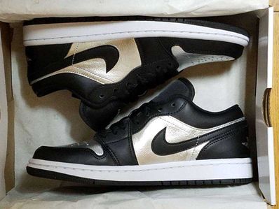 Nike Women's Air Jordan 1 Low SE "Black/Metallic Silver"
