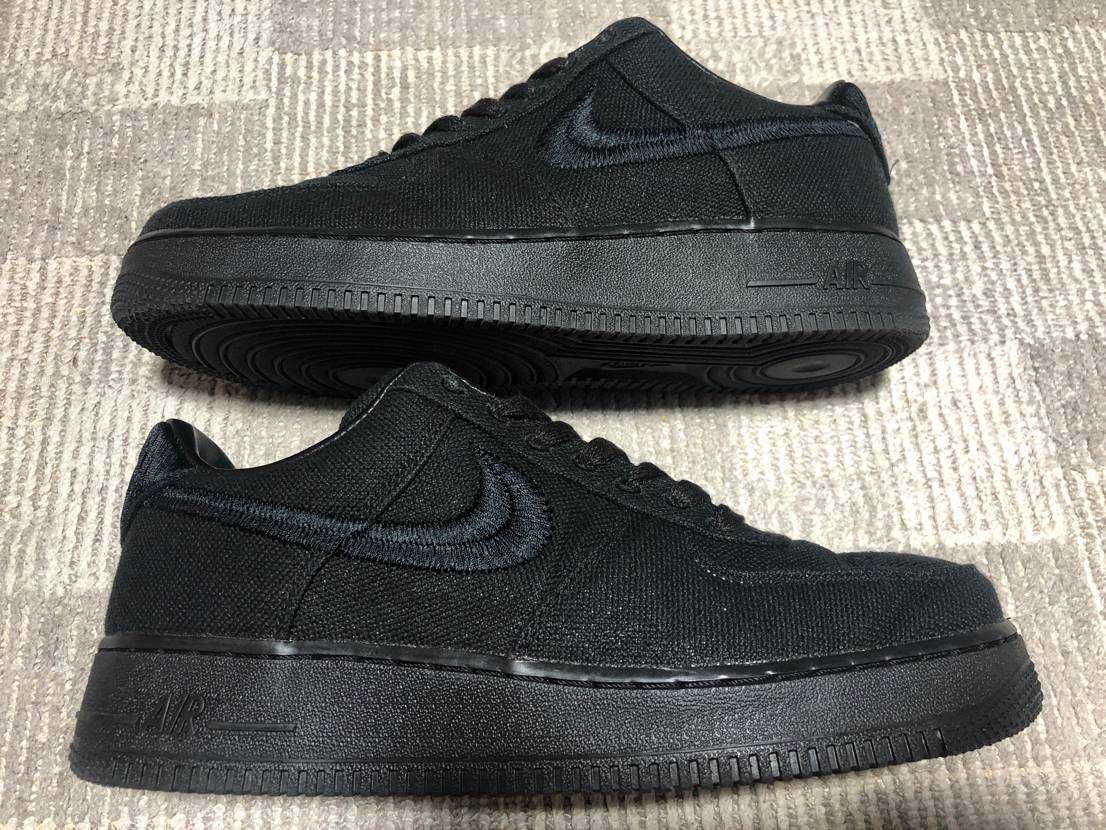 Stussy × Nike Air Force 1 Low "Triple Black"
