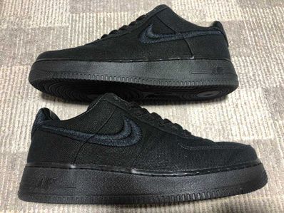Stussy × Nike Air Force 1 Low "Triple Black"