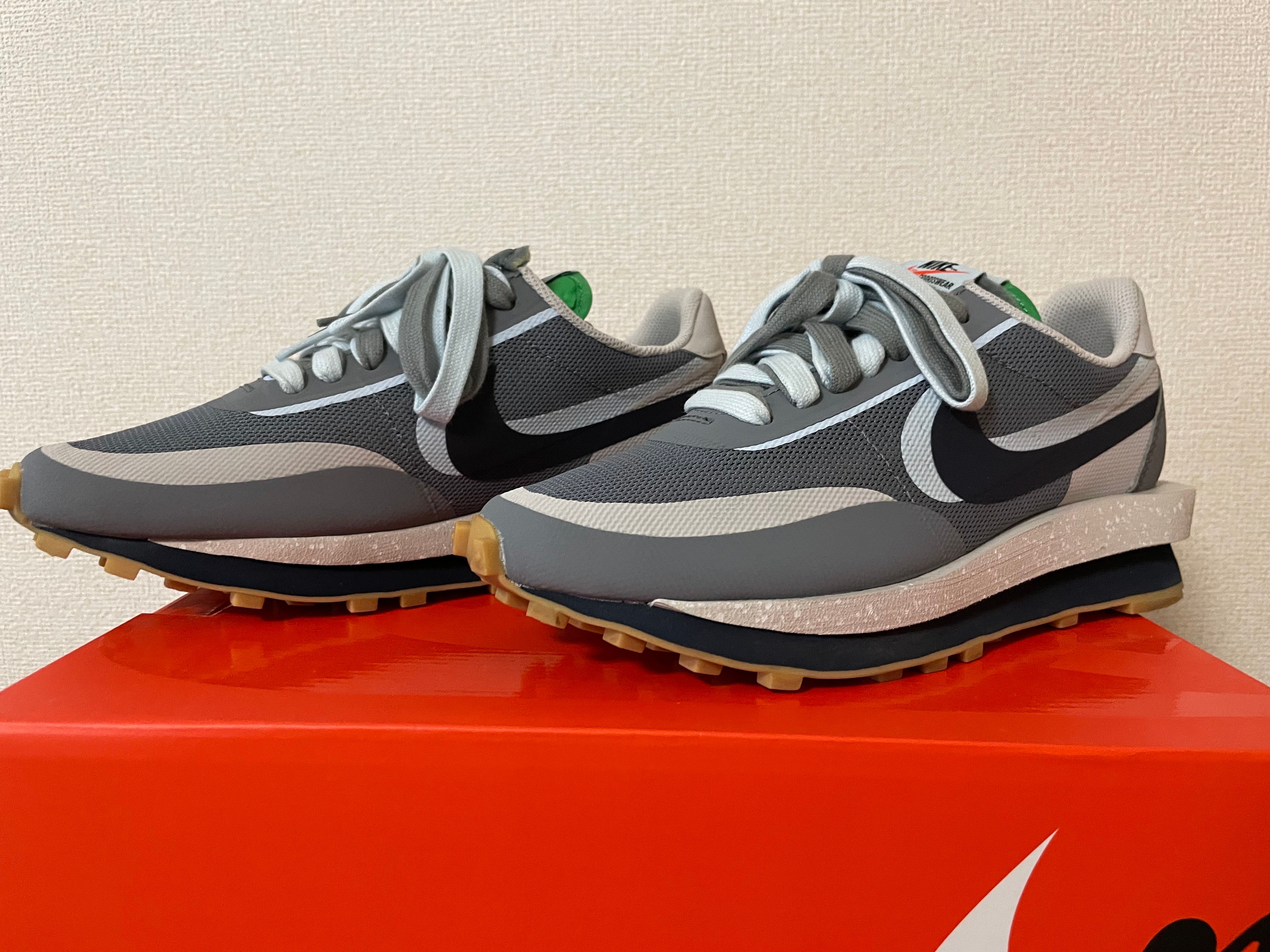 CLOT × Sacai × Nike LD Waffle "Grey Obsidian/Cool Grey"