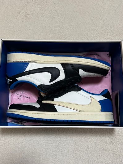 Travis Scott × fragment design × Nike Air Jordan 1 Low OG SP "Military Blue"