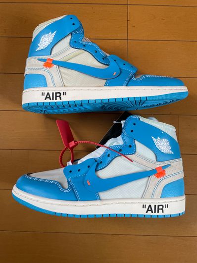 Off-White × Nike Air Jordan 1 High UNC "White/Dark Powder Blue"