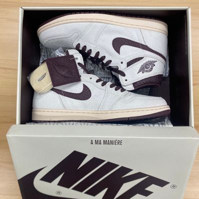 A Ma Maniere × Nike Air Jordan 1 Retro High OG "Sail and Burgundy"