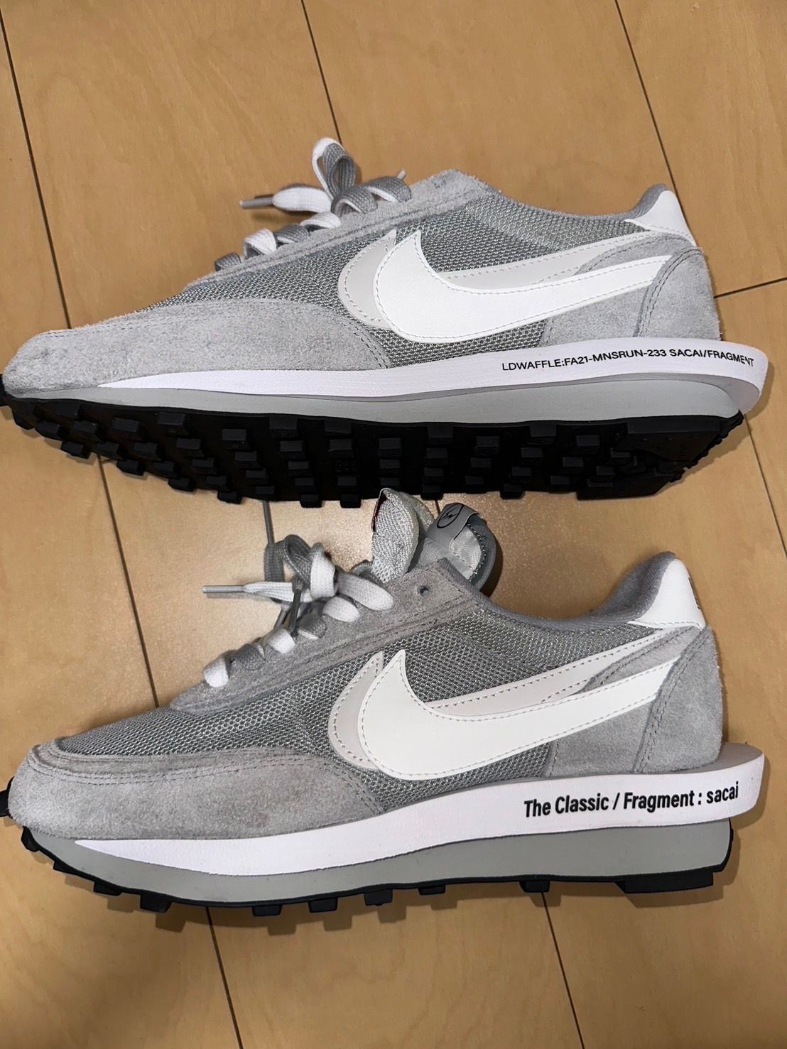 Fragment × sacai × Nike LD Waffle "Light Smoke Grey"