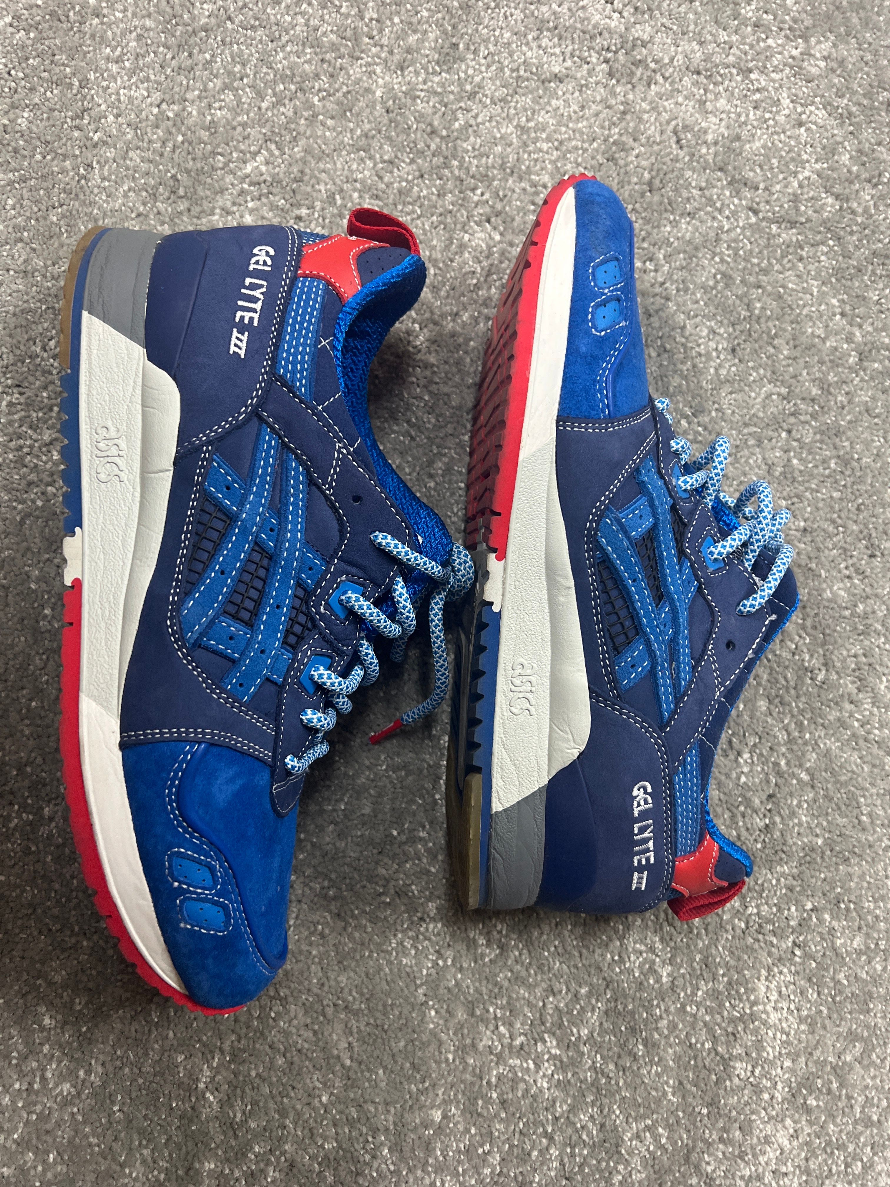 mita sneakers × Asics Gel-Lyte III 25th Anniv. Trico "Navy/Blue-Red-White"