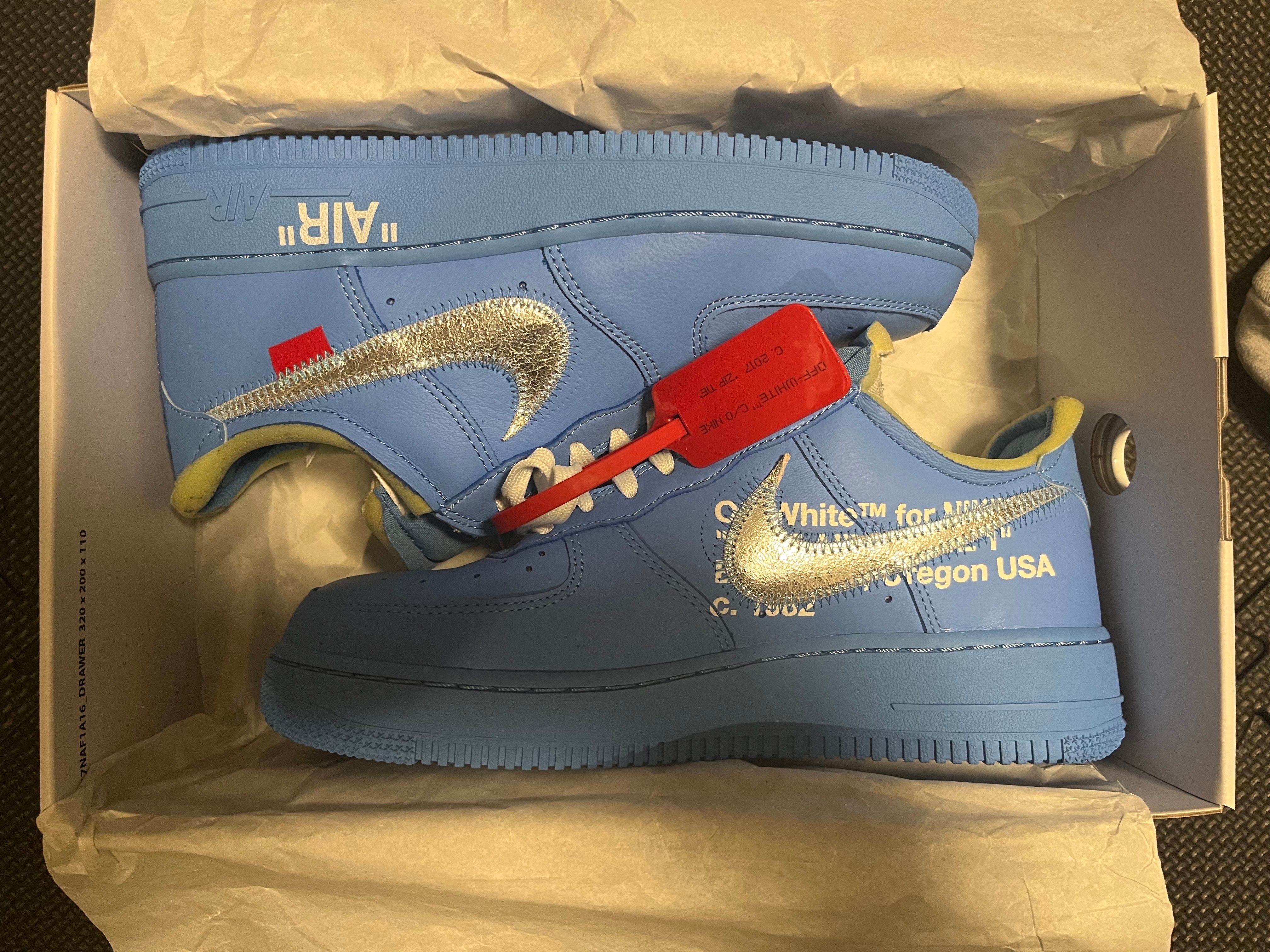 Off-White × Nike Air Force 1 Low "MCA University Blue"