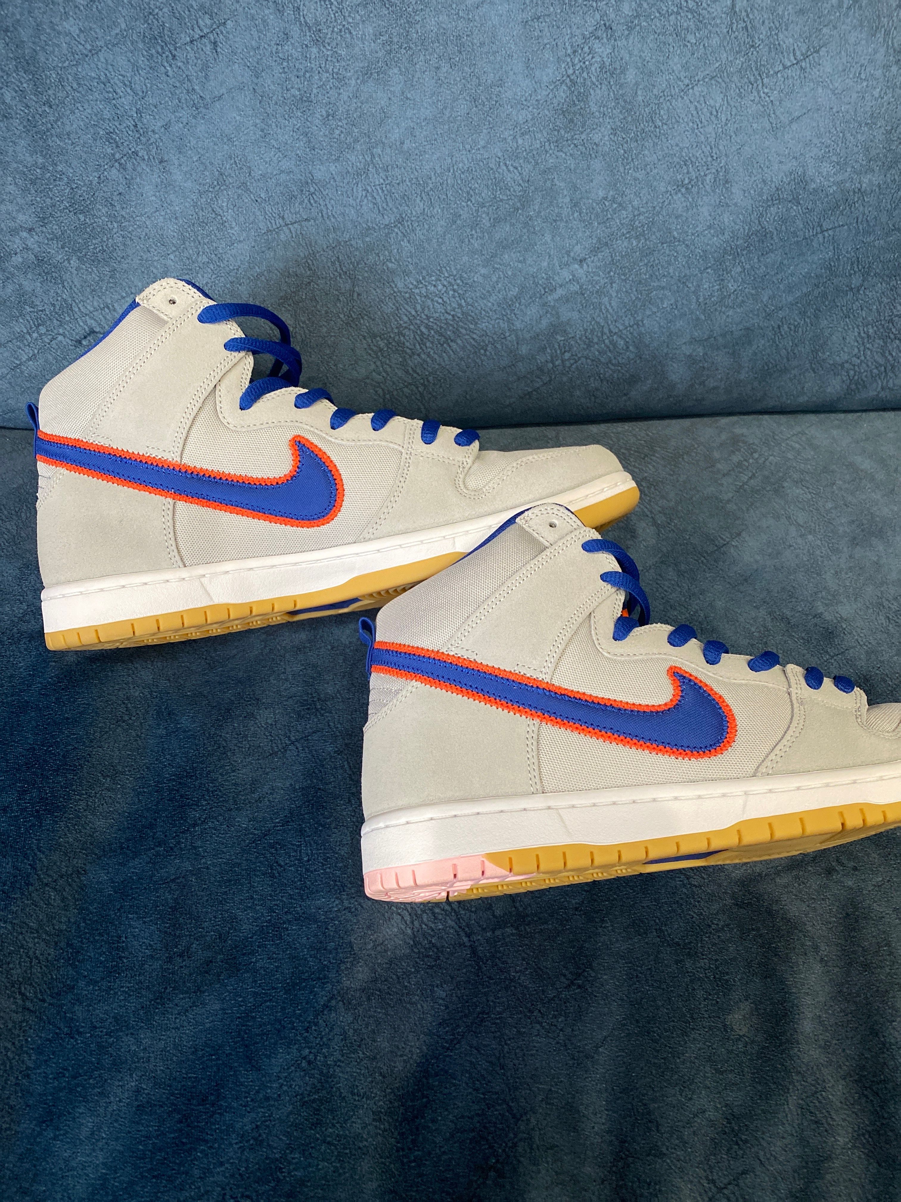 Nike SB Dunk High "Rush Blue and Team Orange/New York Mets" 