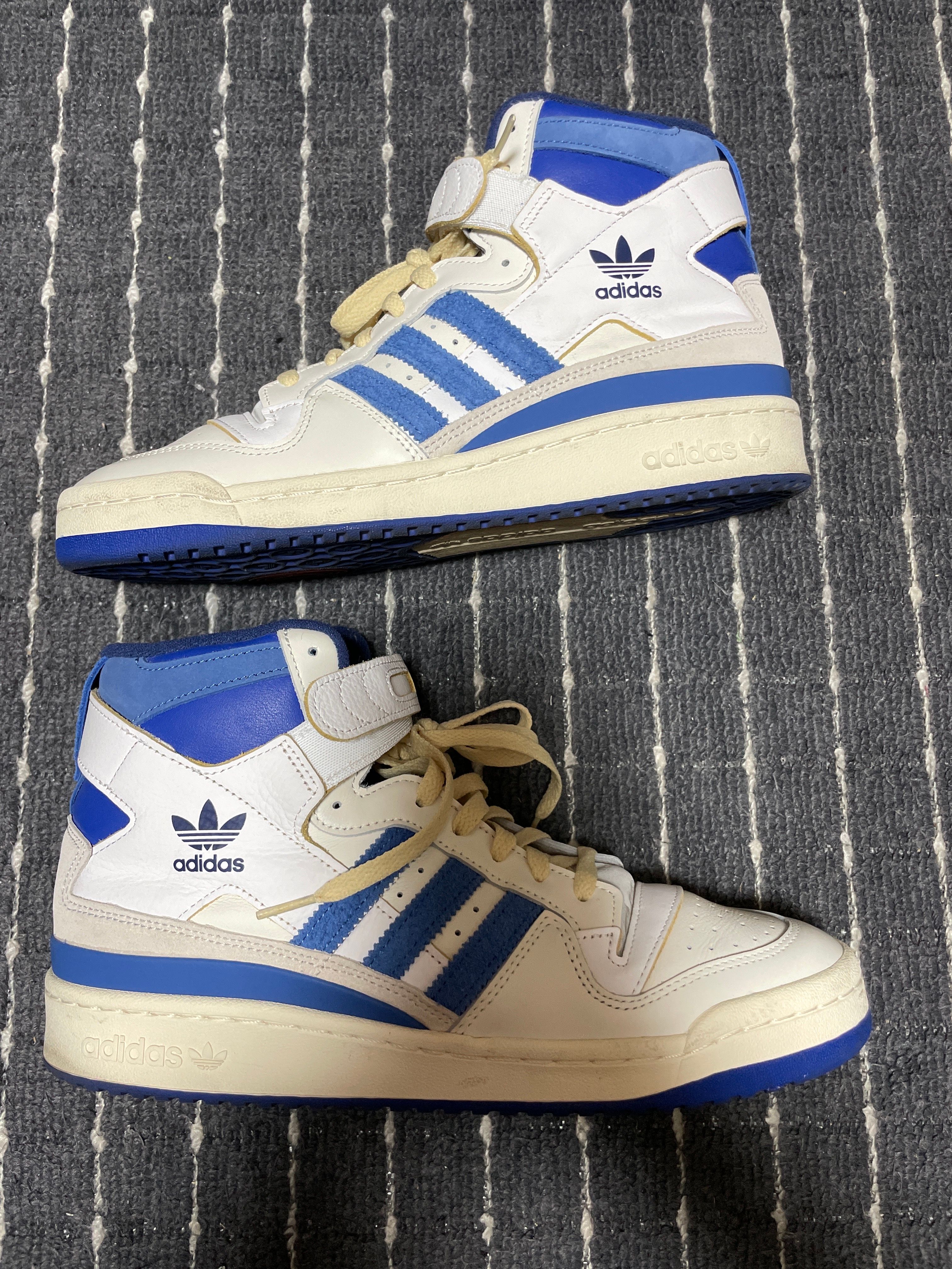 adidas Forum 84 High Blue Thread "Off White-Bright Blue/Footwear White"