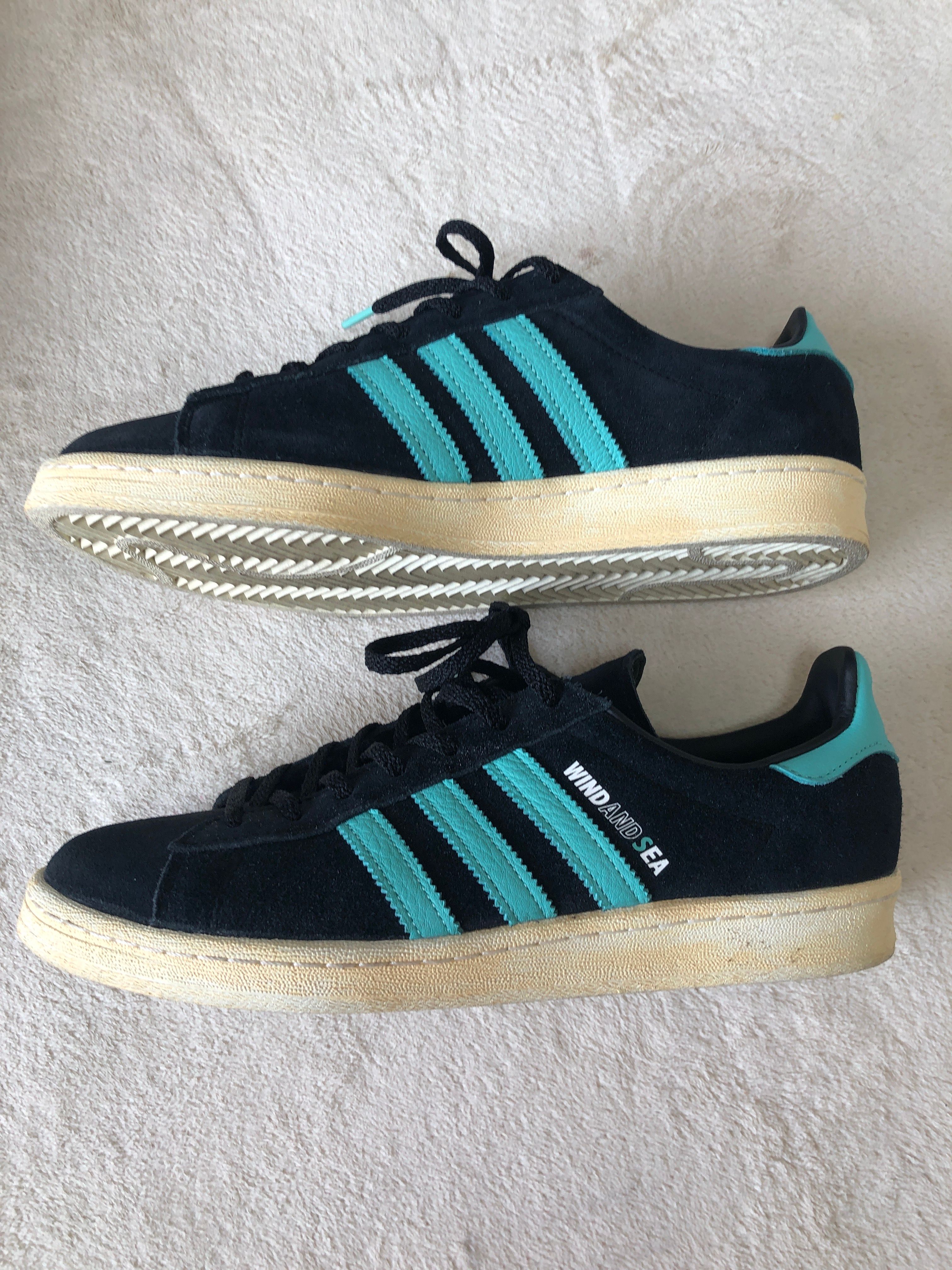 WIND AND SEA × atmos × adidas Campus 80 "Black"