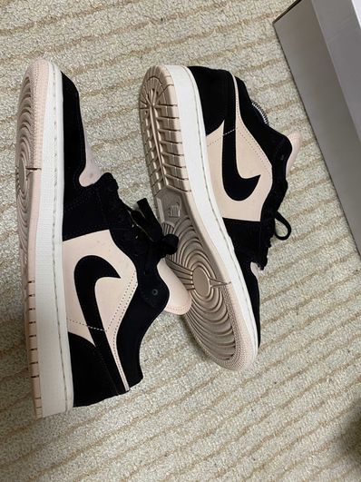 Nike Women's Air Jordan 1 Low "Black/Guava" (White Midsole)