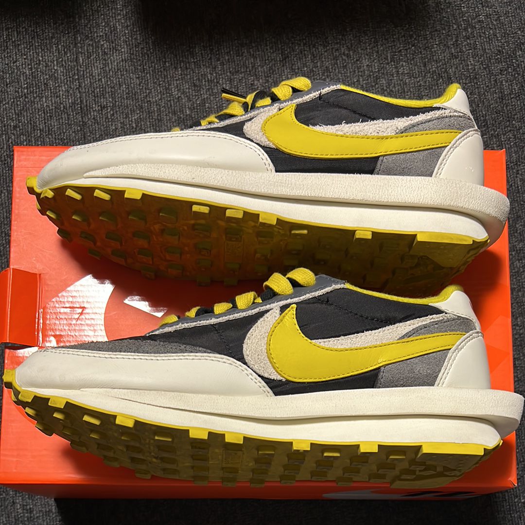 UNDERCOVER × sacai × Nike LD Waffle "Black/Sail-Dark Grey-Bright Citron"