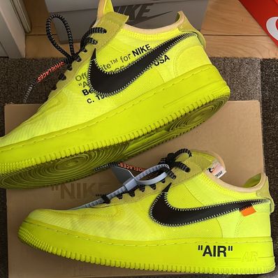 Off-White × Nike Air Force 1 Low "Volt"