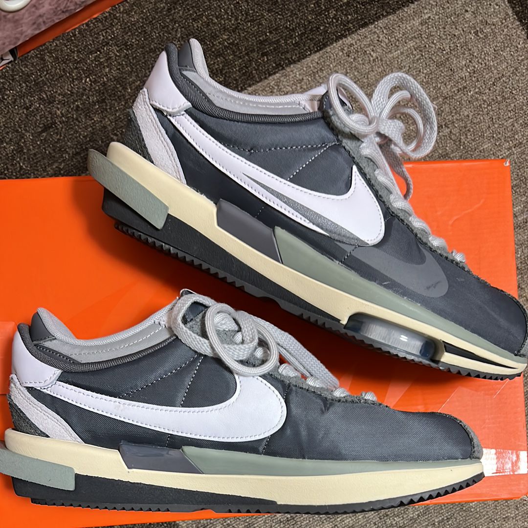 sacai × Nike Zoom Cortez "Iron Grey"