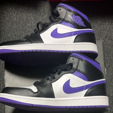 Nike Air Jordan 1 Mid "Black/Court Purple"