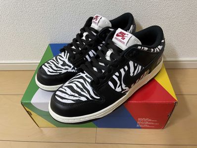 Quartersnacks × Nike SB Dunk Low "Zebra Cake/Safari"