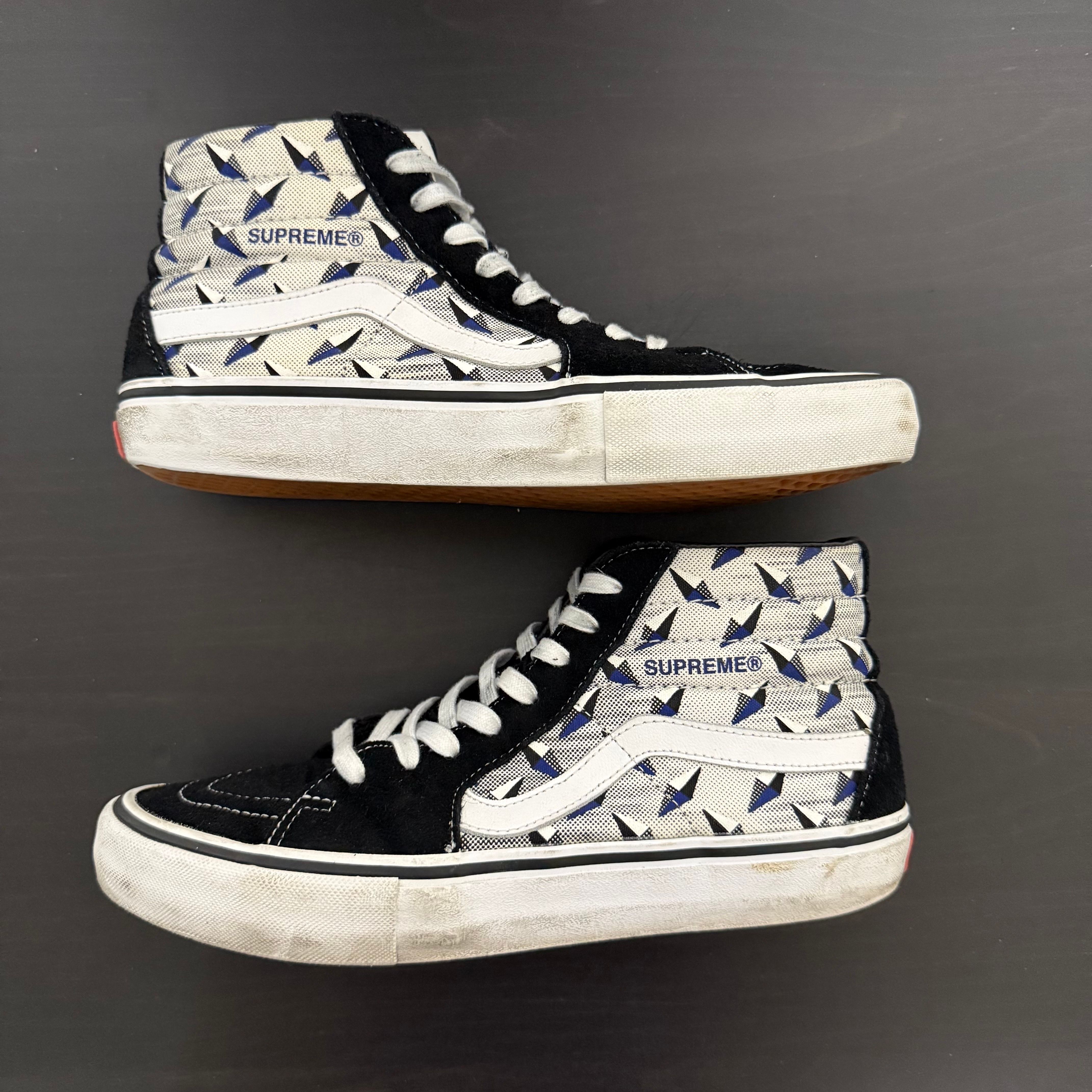 Supreme × Vans Sk8-Hi "Diamond Plate Black"