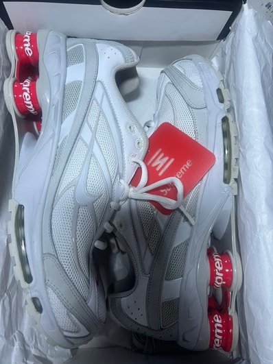 Supreme × Nike Shox Ride 2 "White/Grey Fog/Flat Platinum"