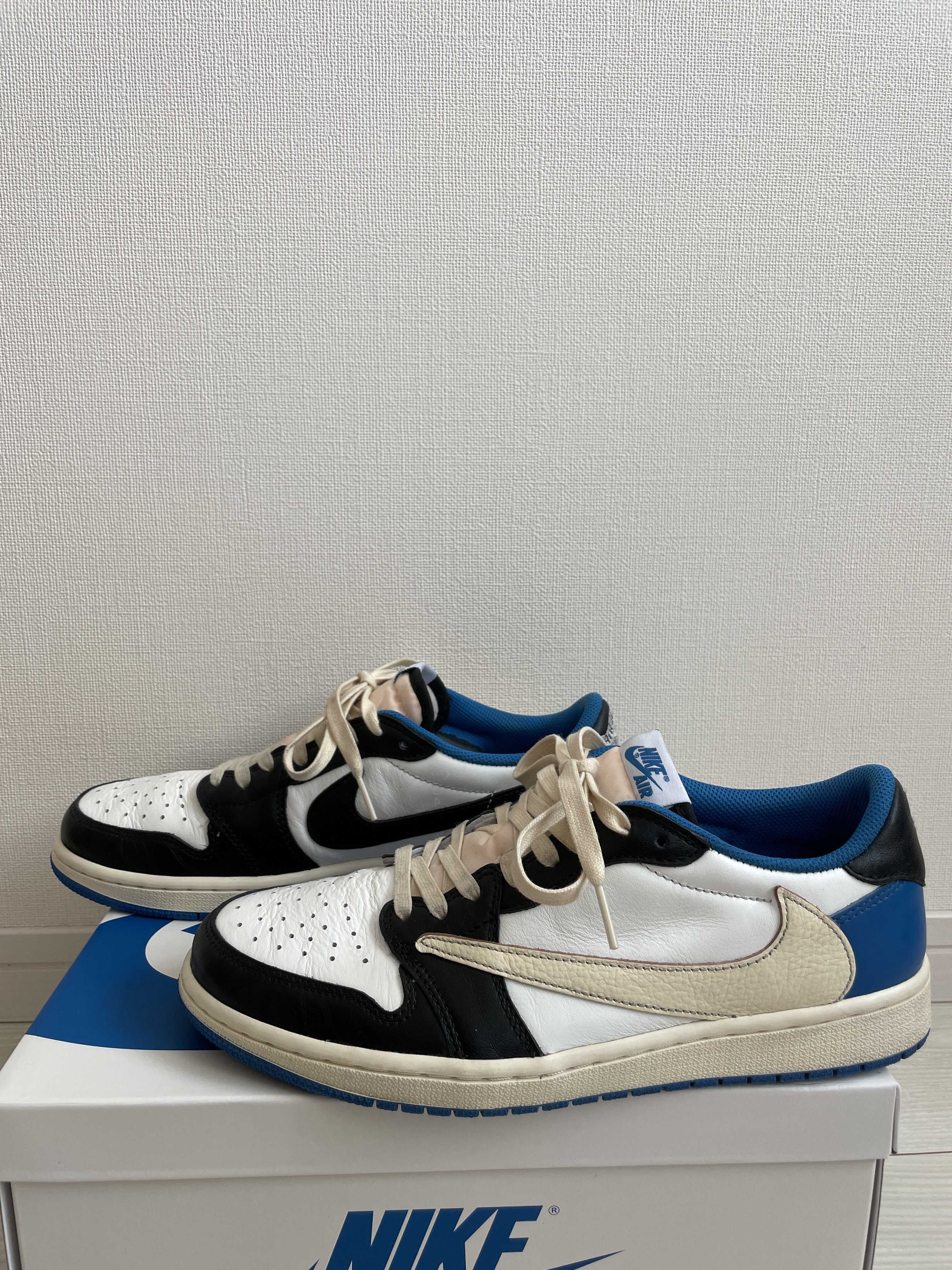 Travis Scott × fragment design × Nike Air Jordan 1 Low OG SP "Military Blue"