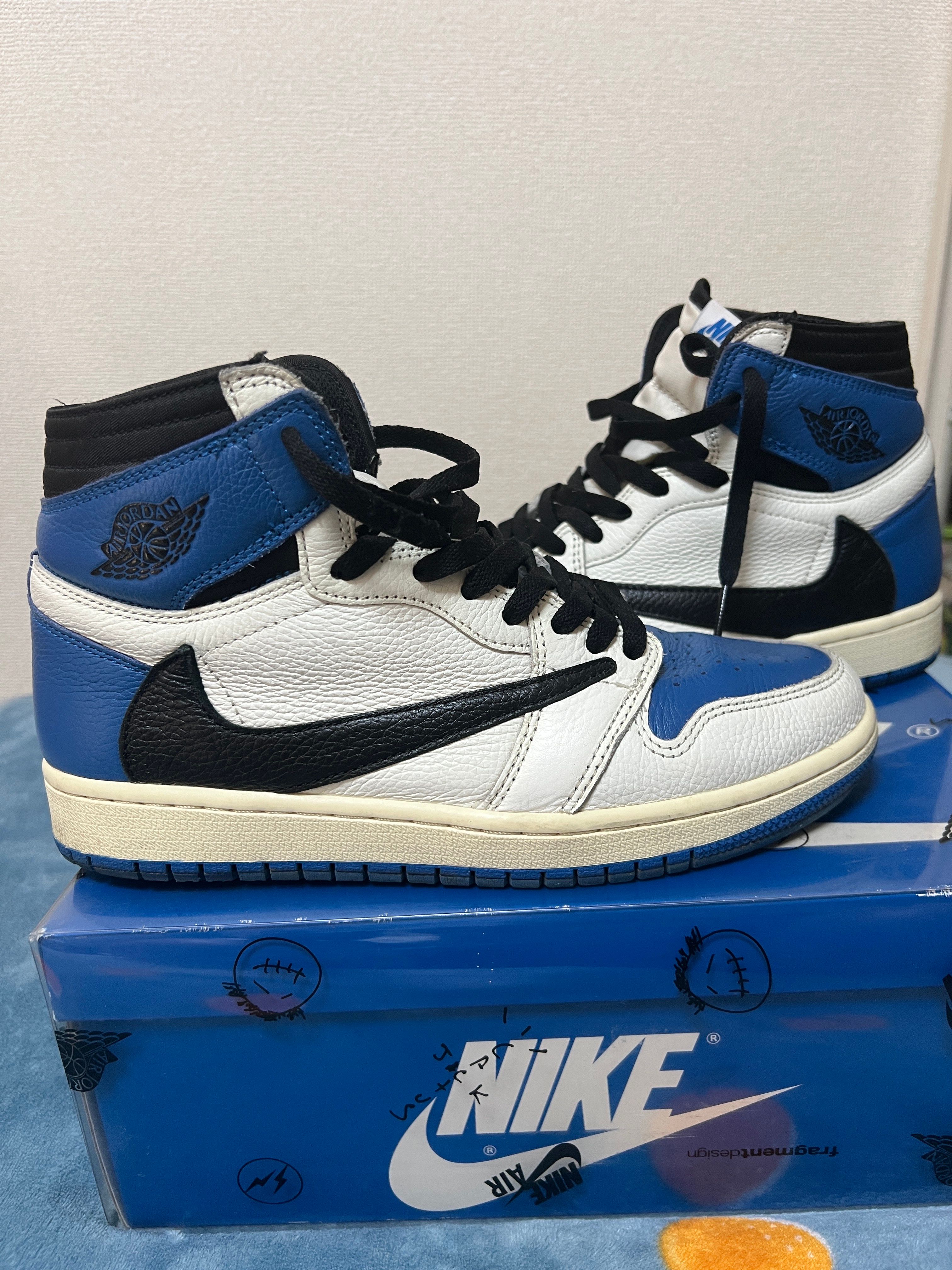 Travis Scott × fragment design × Nike Air Jordan 1 Retro High OG SP "Military Blue"