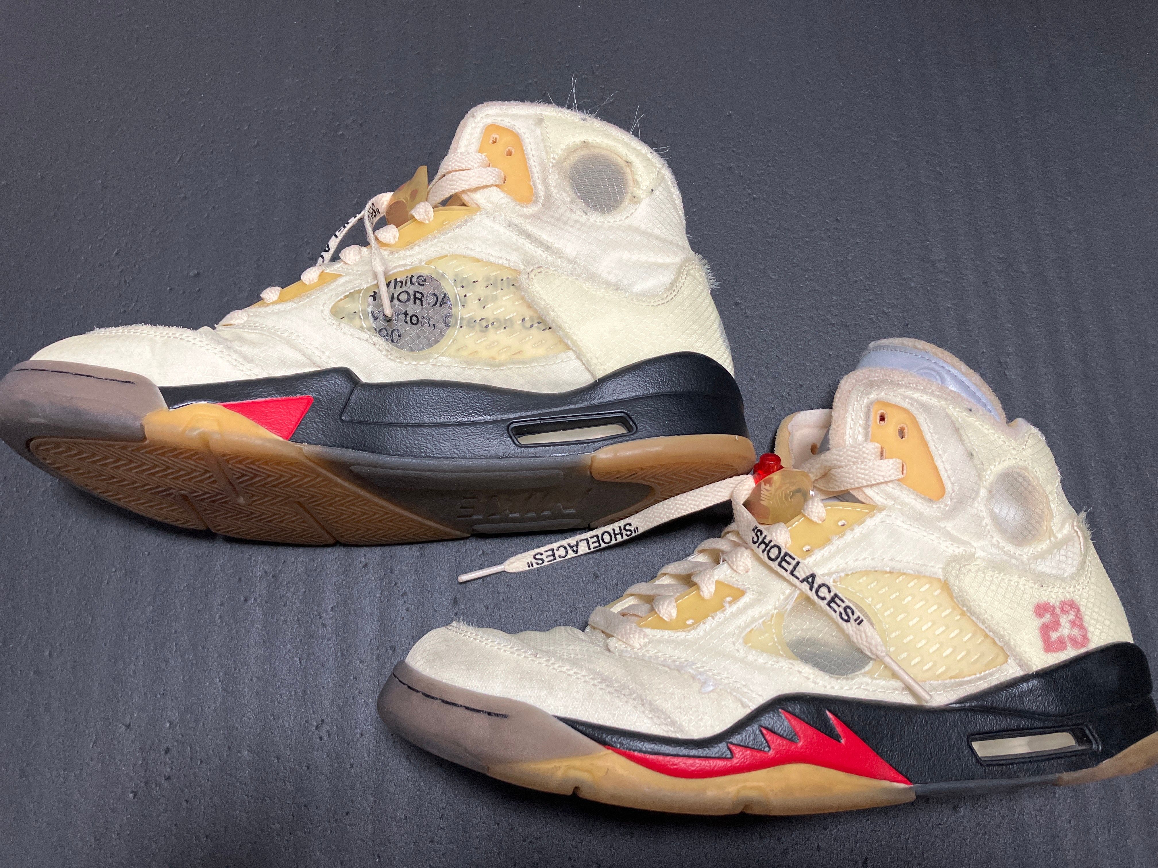 Off-White × Nike Air Jordan 5 "Sail"  