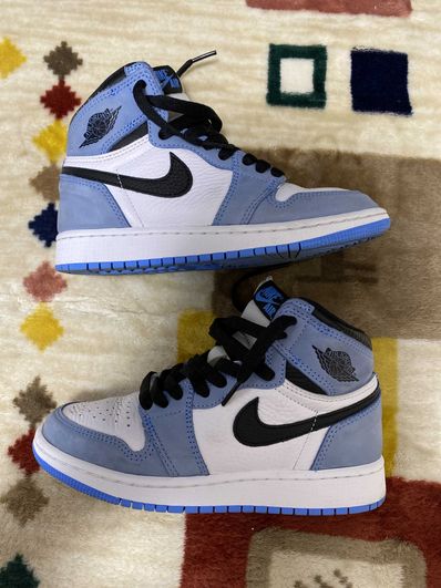 Nike GS Air Jordan 1 High "White/University Blue/Black"