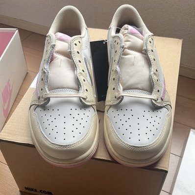 Travis Scott × Nike Air Jordan 1 Retro Low OG "Muslin/Shy Pink"