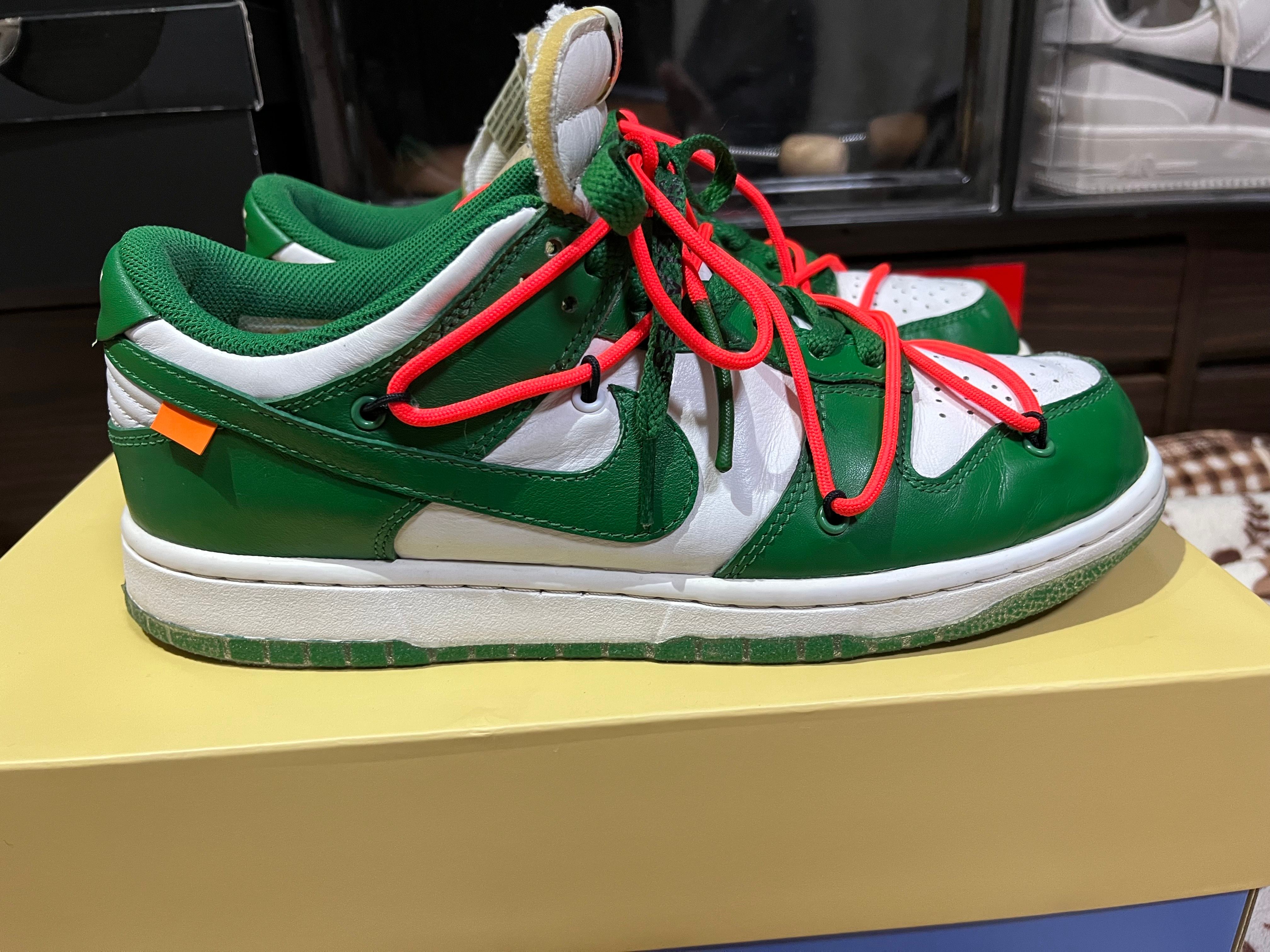 Off-White × Nike Dunk Low "White/Pine Green"