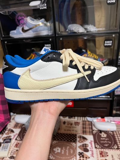 Travis Scott × fragment design × Nike Air Jordan 1 Low OG SP "Military Blue"