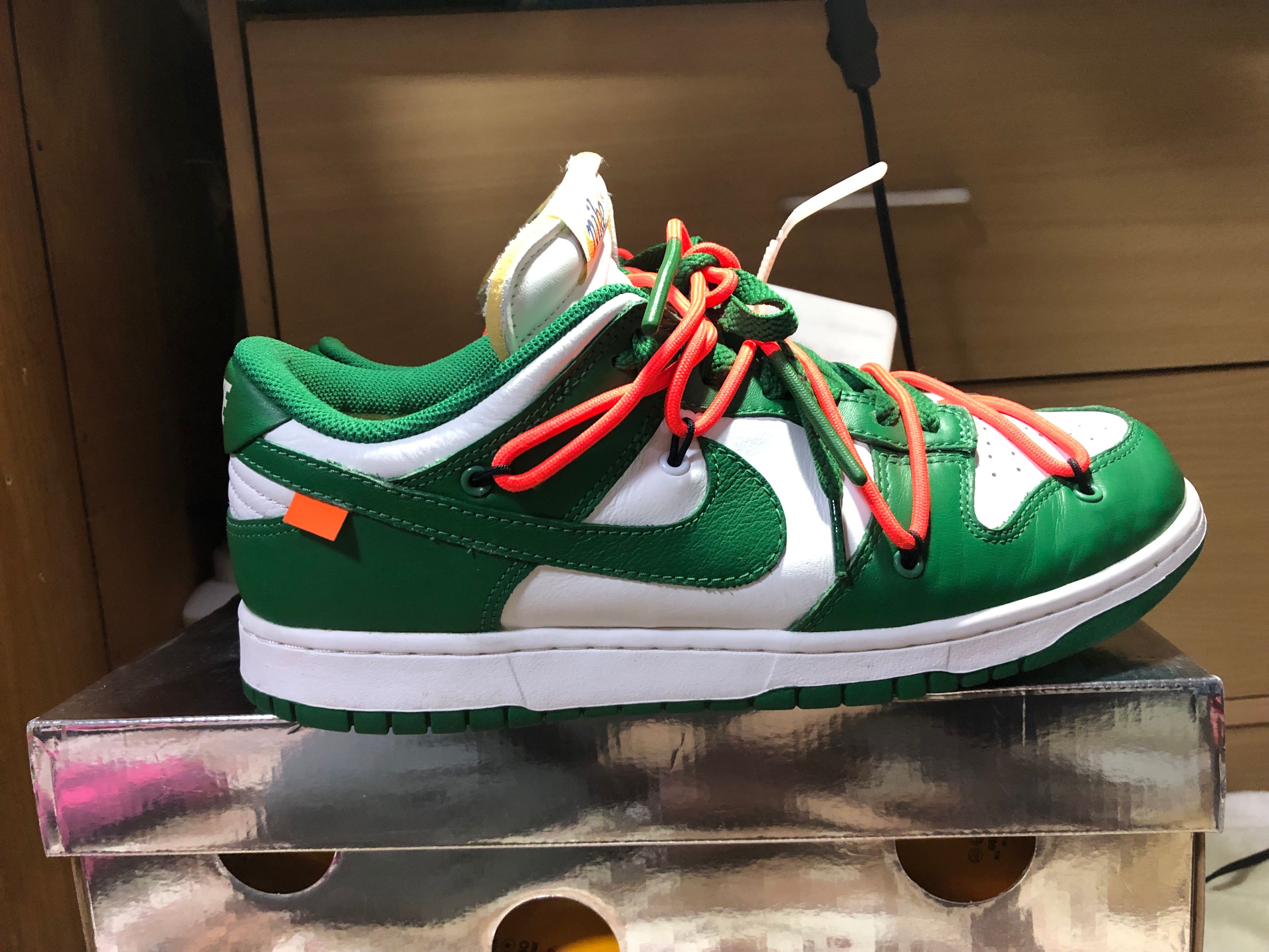 Off-White × Nike Dunk Low "White/Pine Green"