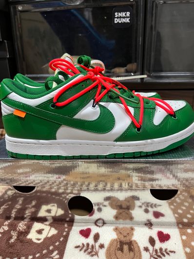 Off-White × Nike Dunk Low "White/Pine Green"