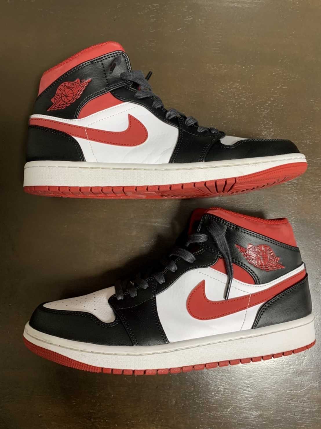 Nike Air Jordan 1 Mid "White/Gym Red Black"