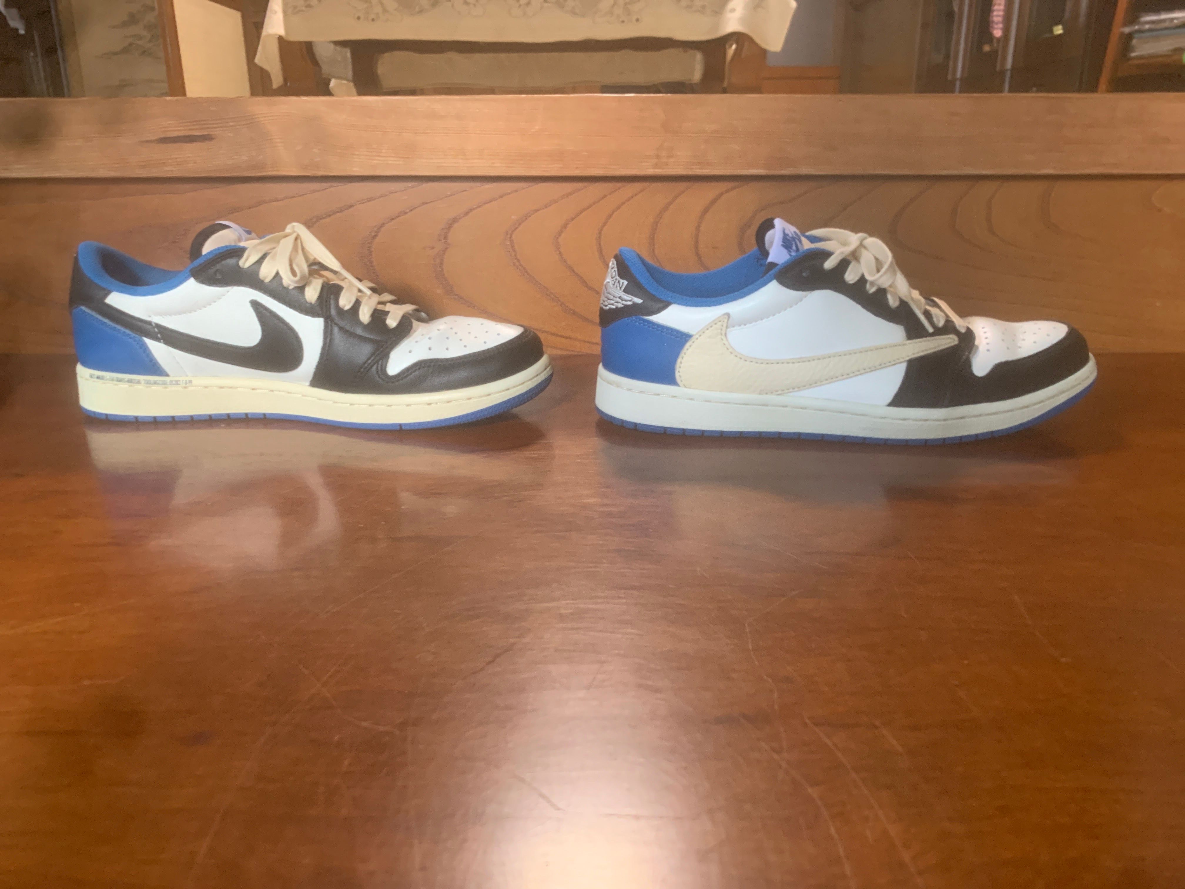 Travis Scott × fragment design × Nike Air Jordan 1 Low OG SP "Military Blue"