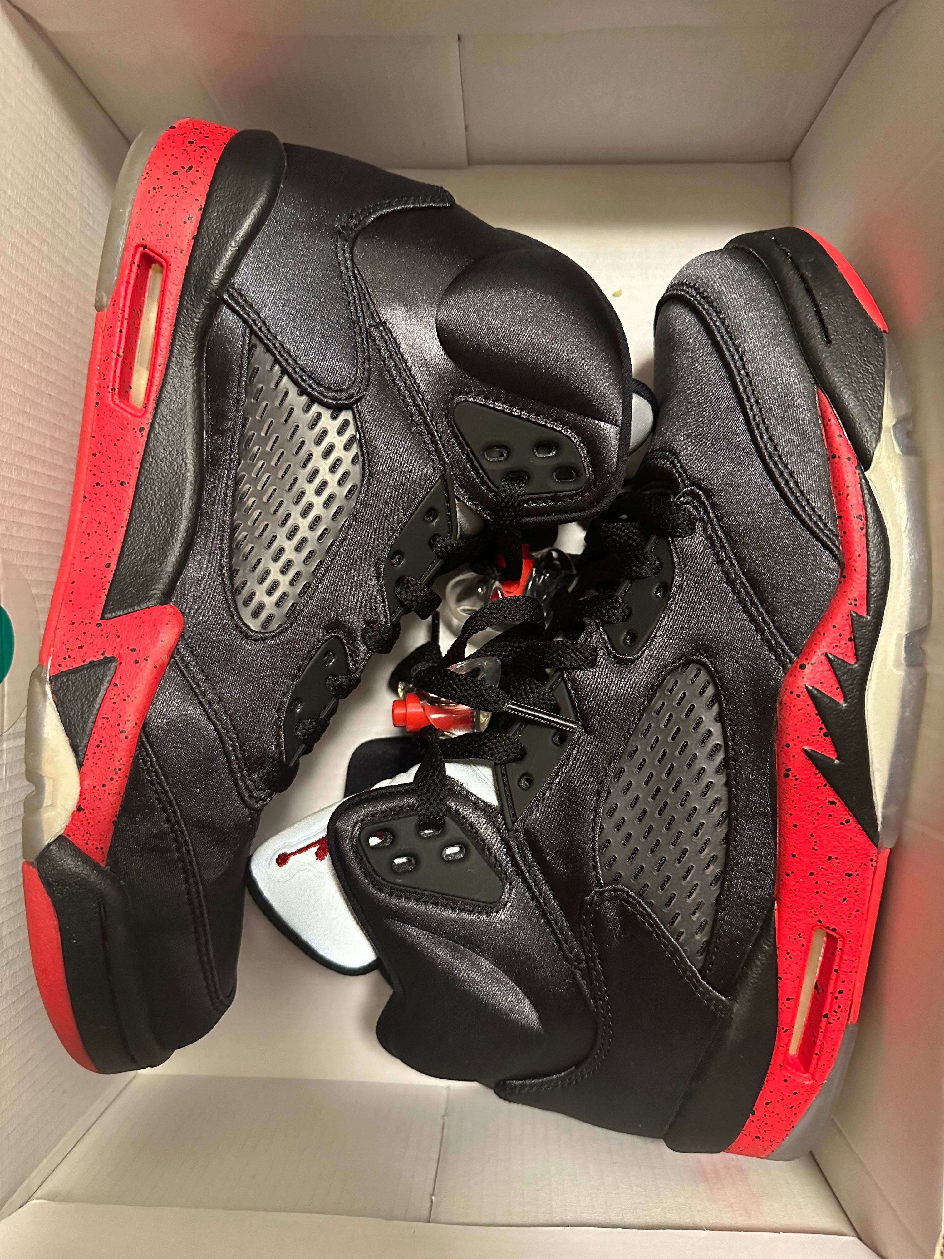 Air Jordan 5 Satin "Bred"