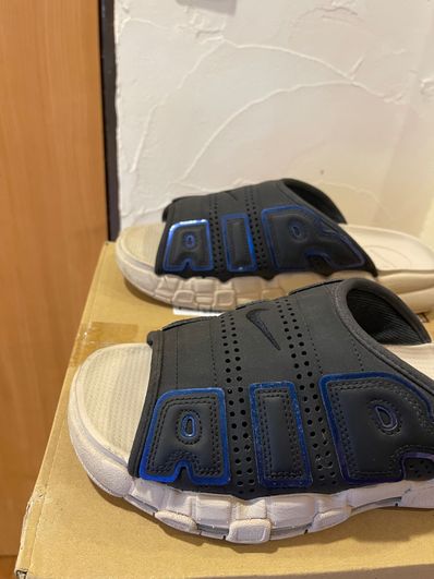 Nike Air More Uptempo Slide "Black and Sanddrift" (FB7799-001/FB7802-001)