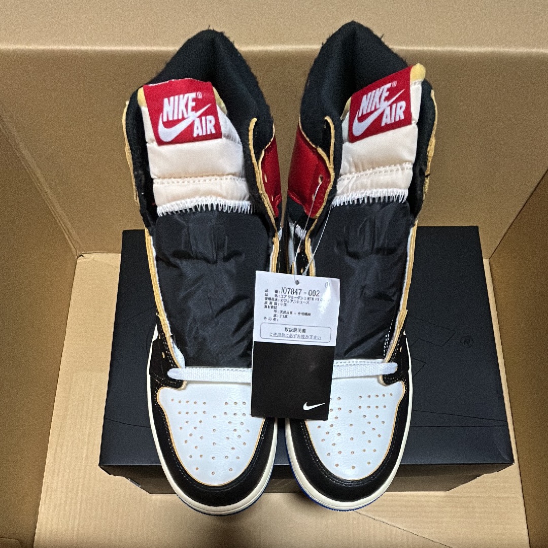 fragment design × UNION × Nike Air Jordan 1 High OG "Black/Varsity Red"