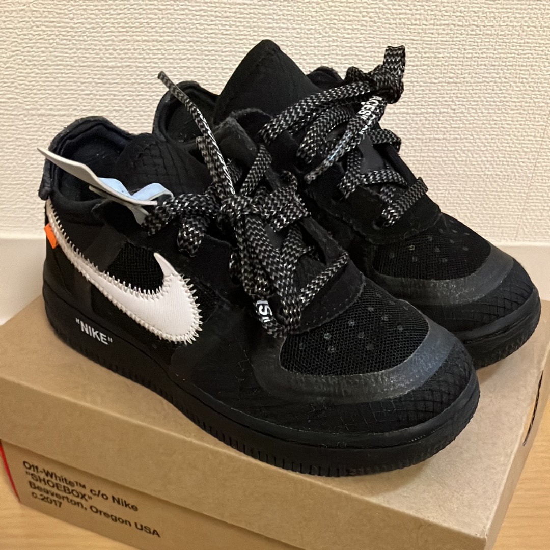 Off-White × Nike TD Air Force 1 Low "Black/White"