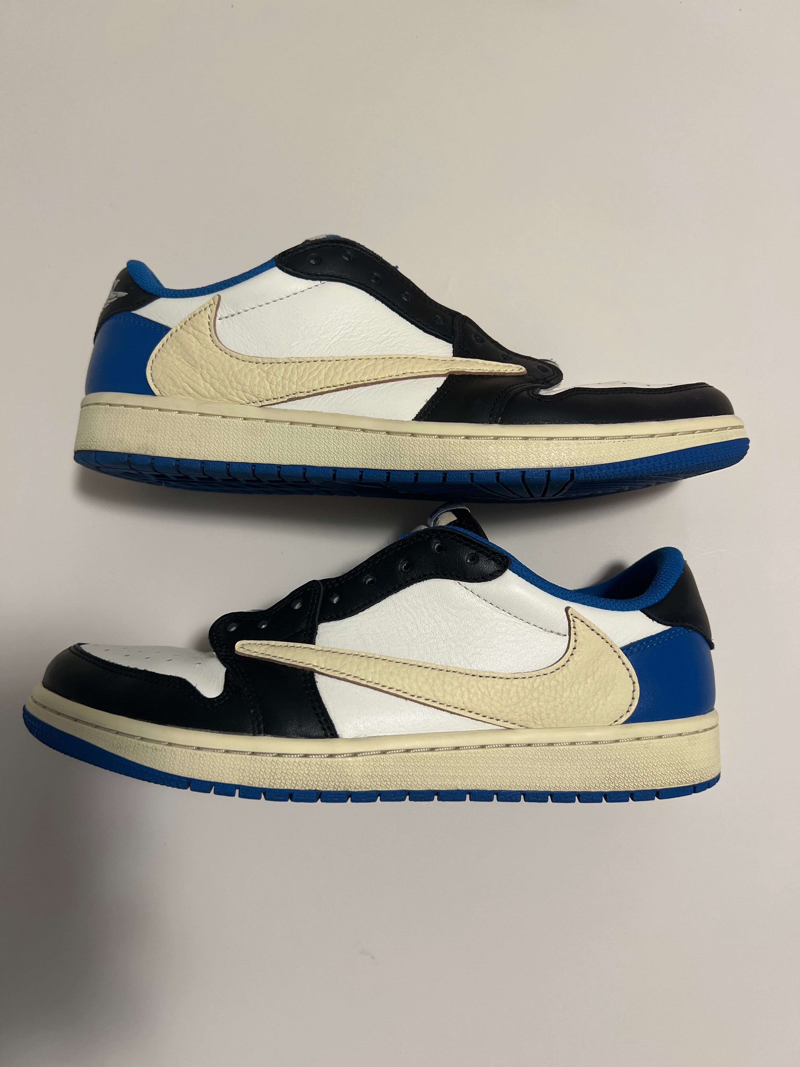 Travis Scott × fragment design × Nike Air Jordan 1 Low OG SP "Military Blue"