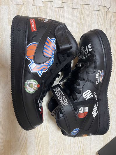 Supreme × NBA × Nike Air Force 1 Mid '07 "Black"