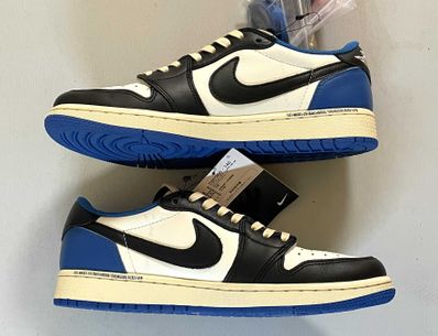 Travis Scott × fragment design × Nike Air Jordan 1 Low OG SP "Military Blue"