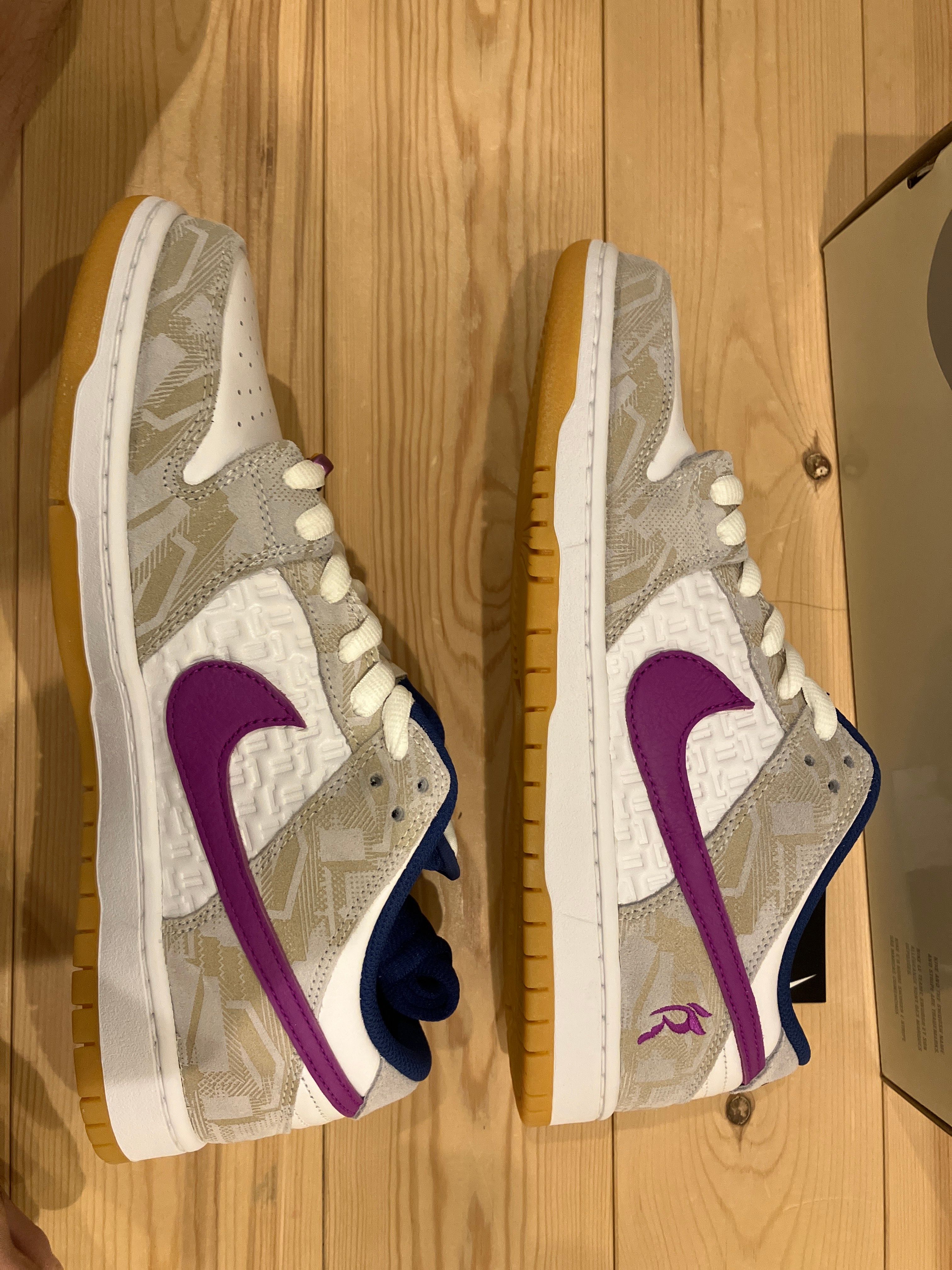 Rayssa Leal × Nike SB Dunk Low PRM "Pure Platinum and Vivid Purple"