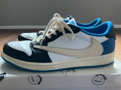 Travis Scott × fragment design × Nike Air Jordan 1 Low OG SP "Military Blue"