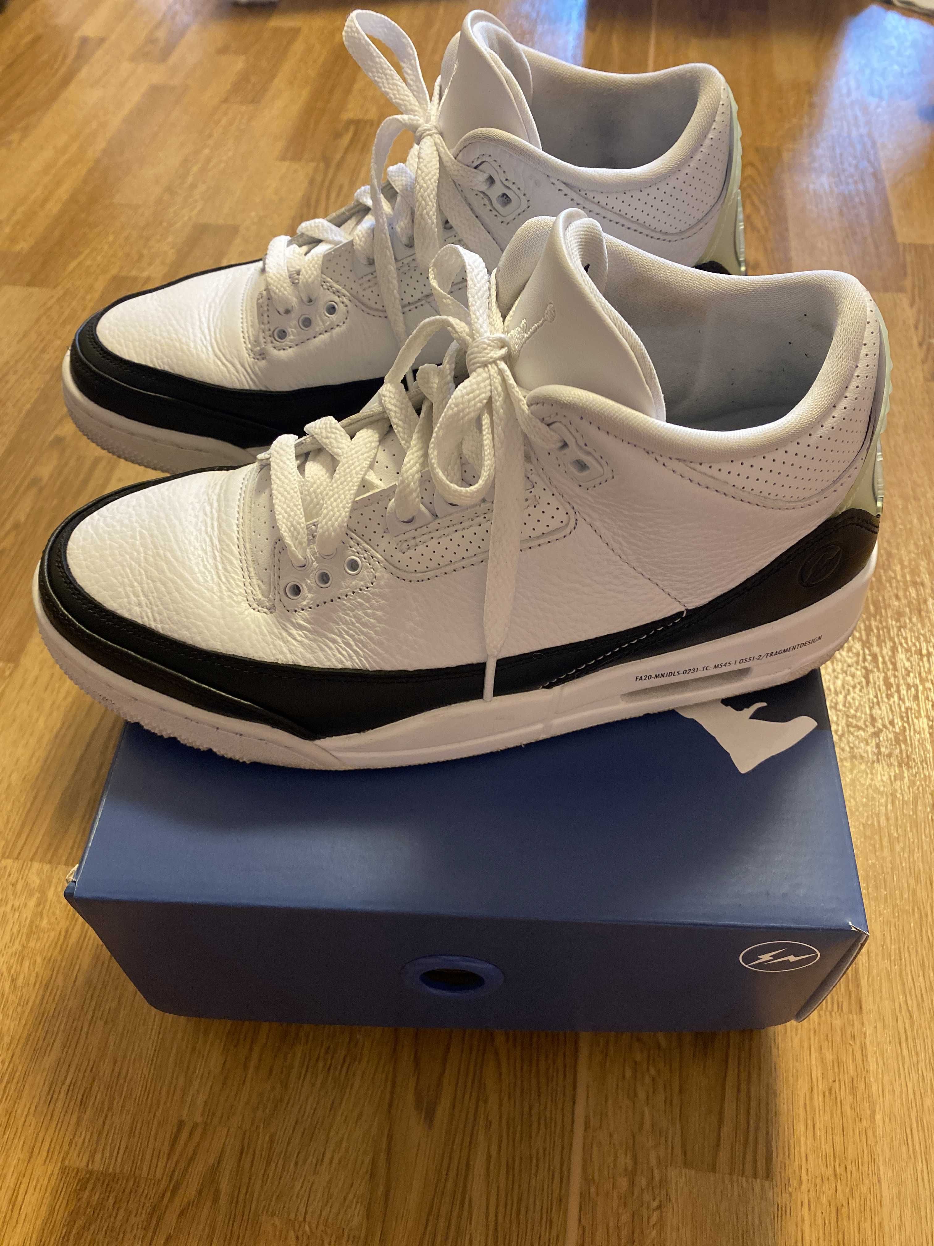 Fragment × Nike Air Jordan 3 "White/Black"